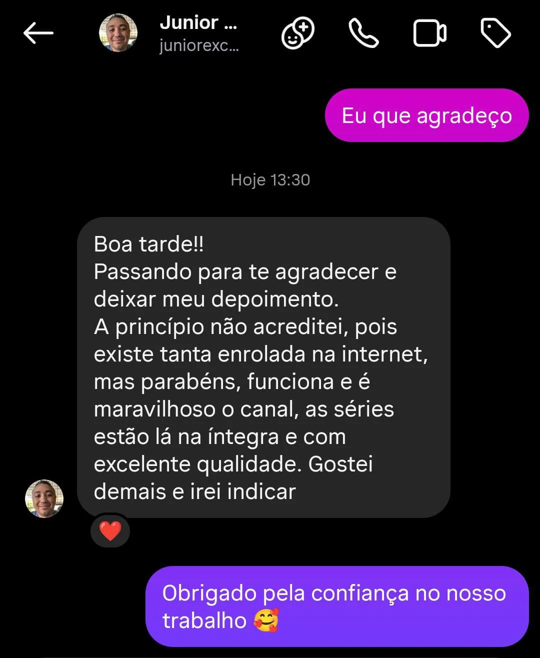 Depoimento de Junior